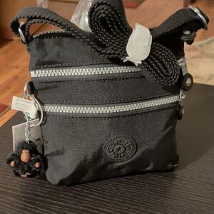 Kipling Black Crossbody Bag with Daniel Monkey Charm